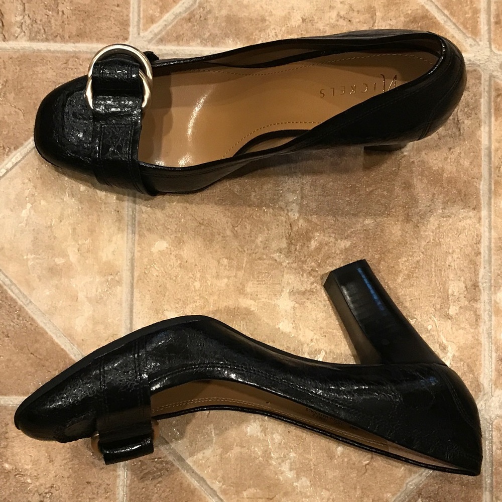 Nickels heels textured vegan leather, buckle NWOT - Picture 7 of 8